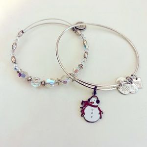 Alex and Ani Snowman Set of 2 Bracelets